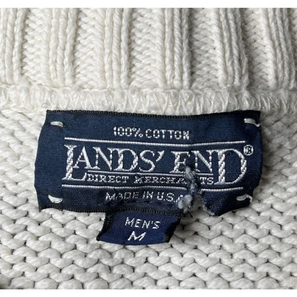Vintage Lands End Sweater Mens Size M Indian Buffalo Southwest Native Knit USA - Picture 3 of 8